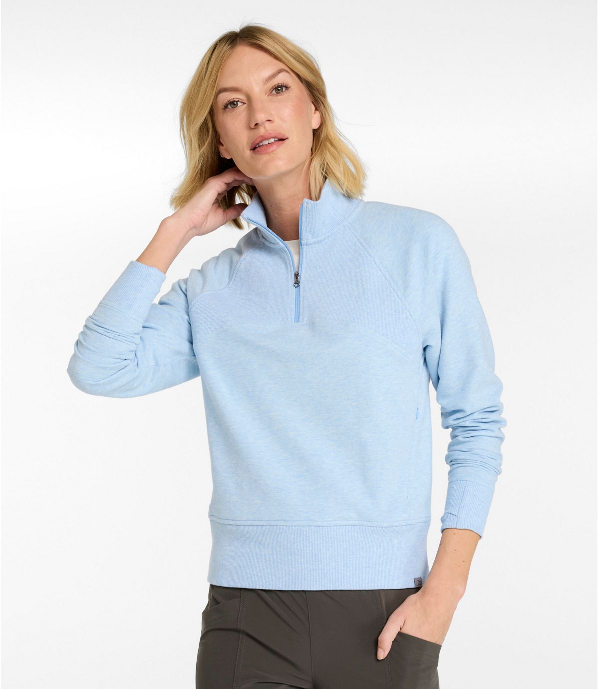 Women's L.L.Bean Cozy Pullover, Quarter-Zip - US 4358