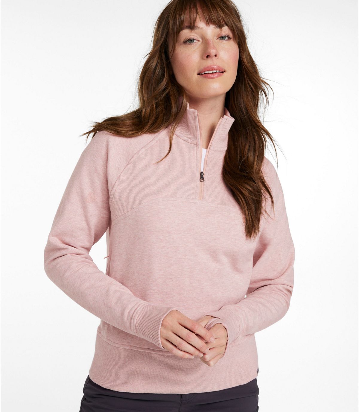 Women's L.L.Bean Cozy Pullover, Quarter-Zip - US 4358