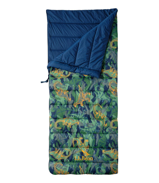 Kids' L.L.Bean Puffer Sleeping Bag, 40° Print - US 6757