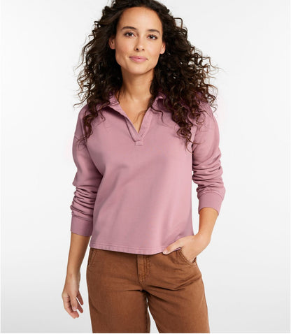 Women's Sunwashed Sweats, Splitneck Polo - US 1954