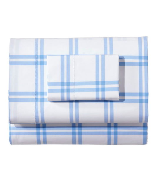 280-Thread-Count Pima Percale Sheet Collection, Windowpane - US 4890
