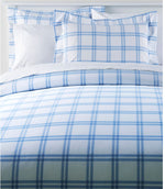 280-Thread-Count Pima Cotton Percale Comforter Cover Collection, Windowpane - US 9986