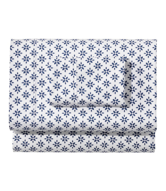 Sunwashed Percale Sheet Collection, Block Floral Print - US 4913