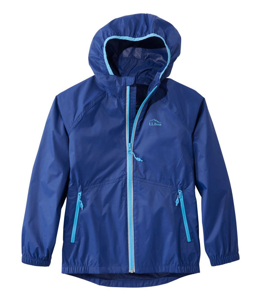Kids' Wind and Rain Jacket, Reflective Zipper - US 4208