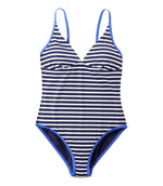 Women's Coastal Essentials Swimwear, V-Neck Tanksuit Print - US 3995