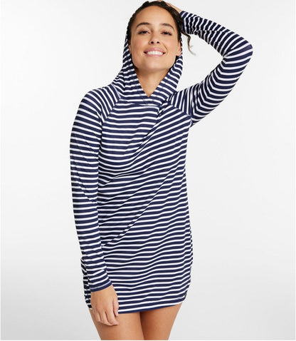 Women's SunSmart® UPF 50+ Sun Shirt, Hooded Tunic Print - US 0646