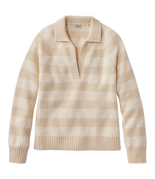 Women's SuperSoft Waffle Sweater, Polo Stripe - US 5114