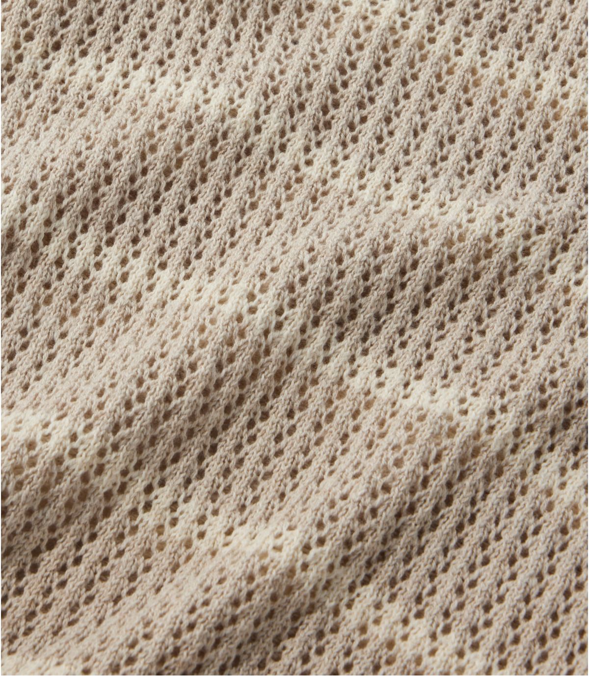Women's Organic Cotton Slub Pointelle Sweater, Polo - US 6790