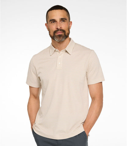 Men's Comfort Stretch Performance® Polo, Short-Sleeve, Slightly Fitted, Stripe - US 0177