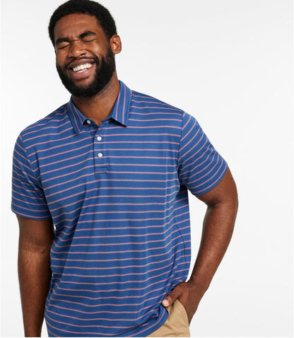 Men's Comfort Stretch Performance® Polo, Short-Sleeve, Slightly Fitted, Stripe - US 0177