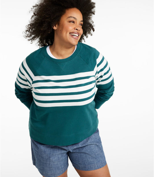 Women's Peaks Island Crewneck, Stripe - US 6335