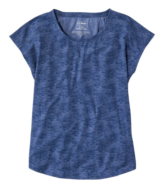 Women's Streamside Tee, Short-Sleeve Ruched Crew Print - US 5468