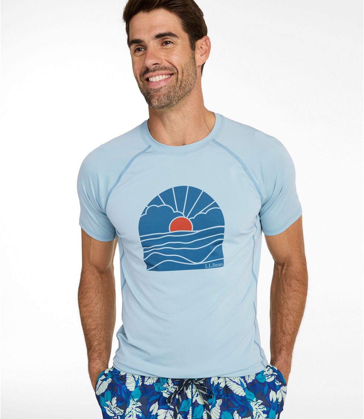 Men's Swift River Cooling Sun Shirt, Short-Sleeve Graphic - US 2100