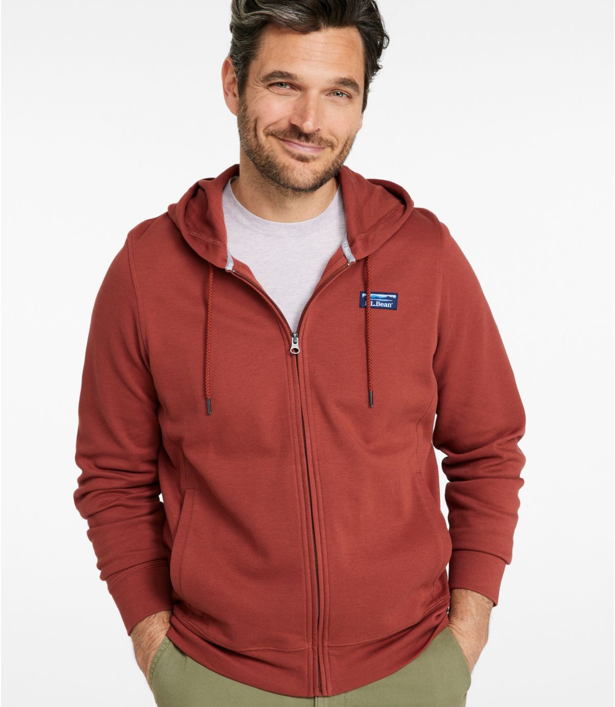 Men's Comfort Stretch Performance® Piqué, Full-Zip Hoodie - US 5874