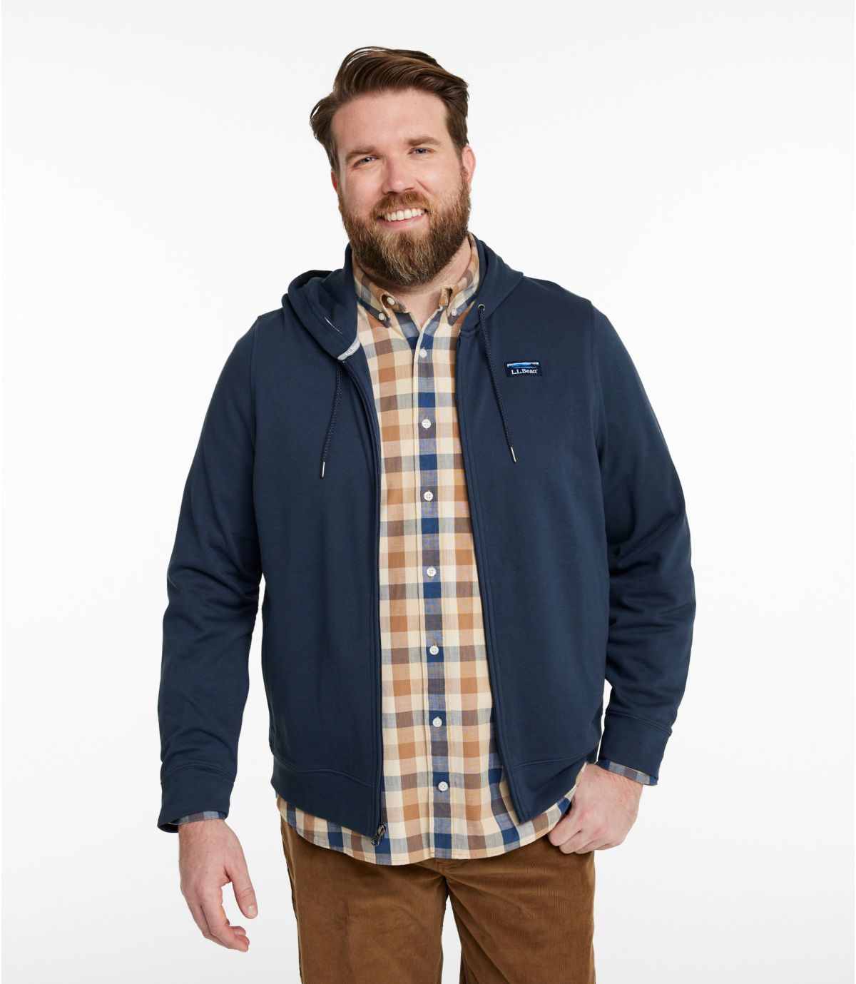 Men's Comfort Stretch Performance® Piqué, Full-Zip Hoodie - US 5874