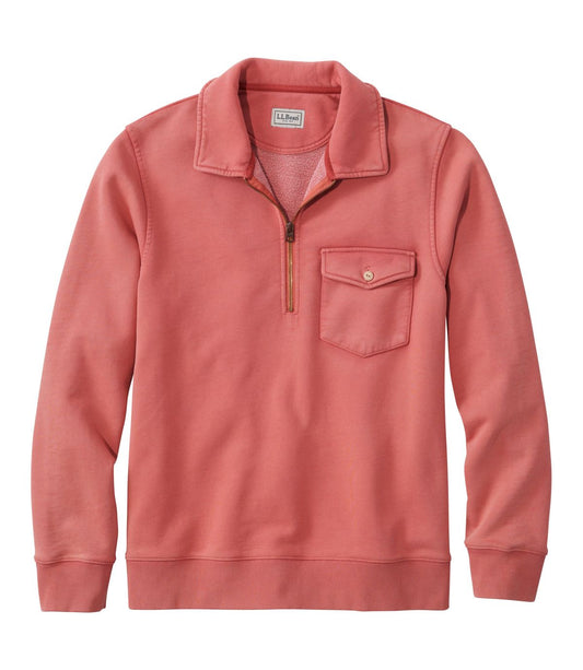 Men's Sunwashed Sweatshirt, Quarter-Zip Polo, Long-Sleeve - US 4625