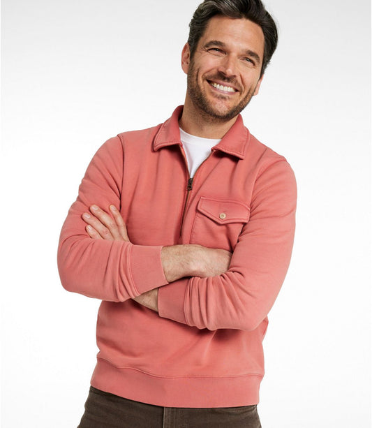 Men's Sunwashed Sweatshirt, Quarter-Zip Polo, Long-Sleeve - US 4625
