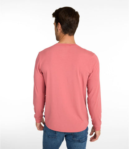 Men's Comfort Stretch Performance® Pima Tee, Long-Sleeve Henley - US 8403