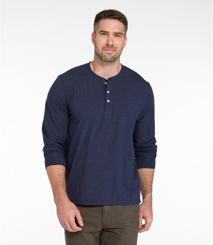 Men's Comfort Stretch Performance® Pima Tee, Long-Sleeve Henley - US 8403