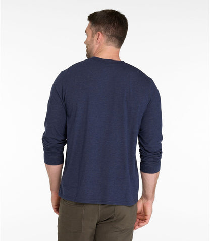 Men's Comfort Stretch Performance® Pima Tee, Long-Sleeve Henley - US 8403