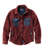 Men's Signature Mixed Media Fleece Shirt Jacket - US 0975