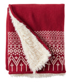 1912 Heritage Knit Faux Fur Throw, Fair Isle - US 0936