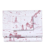 Holiday Toile Flannel Sheet Collection - US 6980