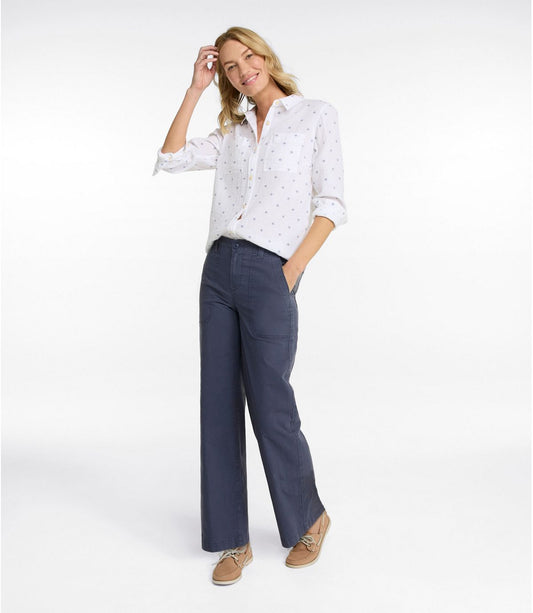 Women's 207 Vintage Cotton Canvas Pants, High-Rise Wide-Leg - US 8097