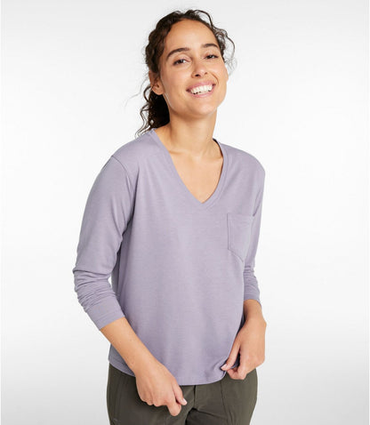 Women's Vista Camp V-Neck Pocket Tee, Long-Sleeve - US 9023