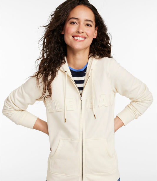 Women's L.L.Bean 1912 Sweatshirt, Full-Zip Hooded Logo - US 0348