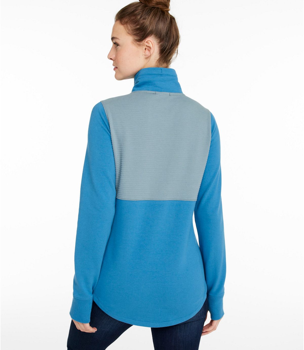 Women's Bean's Cozy Mixed Knits Pullover, Colorblock - US 8758