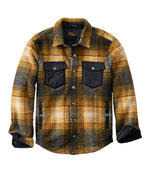 Men's Signature Mixed Media Fleece Shirt Jacket, Plaid - US 8471