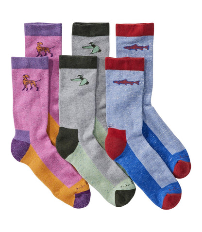 Adults' Wicked Soft Cotton Socks Animal Gift Set, 3-Pack - US 9167