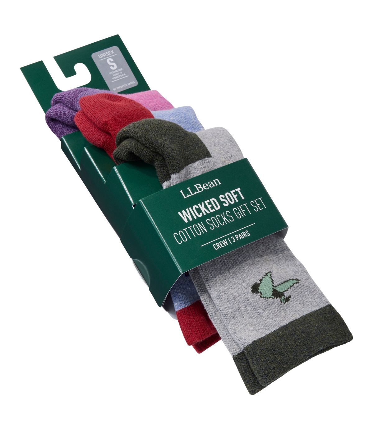 Adults' Wicked Soft Cotton Socks Animal Gift Set, 3-Pack - US 9167