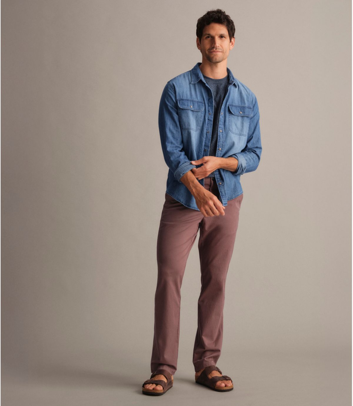 Men's Sunwashed Khaki Pants, Standard Fit - US 6414