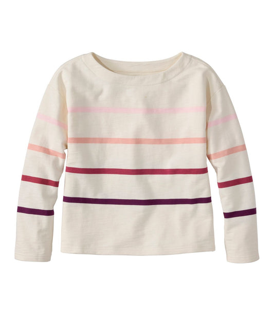 Women's Peaks Island Top, Relaxed Boatneck Long-Sleeve Stripe - US 7484