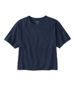Women's Sunwashed Tee, Short-Sleeve Cropped Boxy Crewneck - US 0546