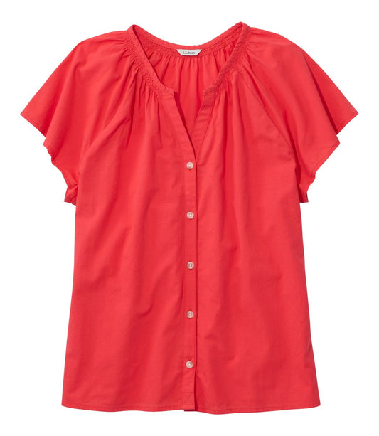Women's Whisperweight Poplin Shirt, Short-Sleeve - US 4021