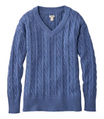 Women's The Original Double L® Sweater, Cable V-Neck - US 6667
