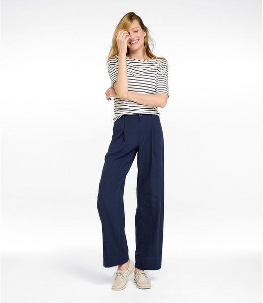 Women's Lakeside Linen-Blend Pants, Wide Straight-Leg - US 7877