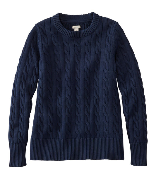 Women's The Original Double L® Sweater, Cable Crewneck - US 2377