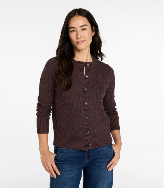 Women's The Original Double L® Sweater, Cable Cardigan - US 9576