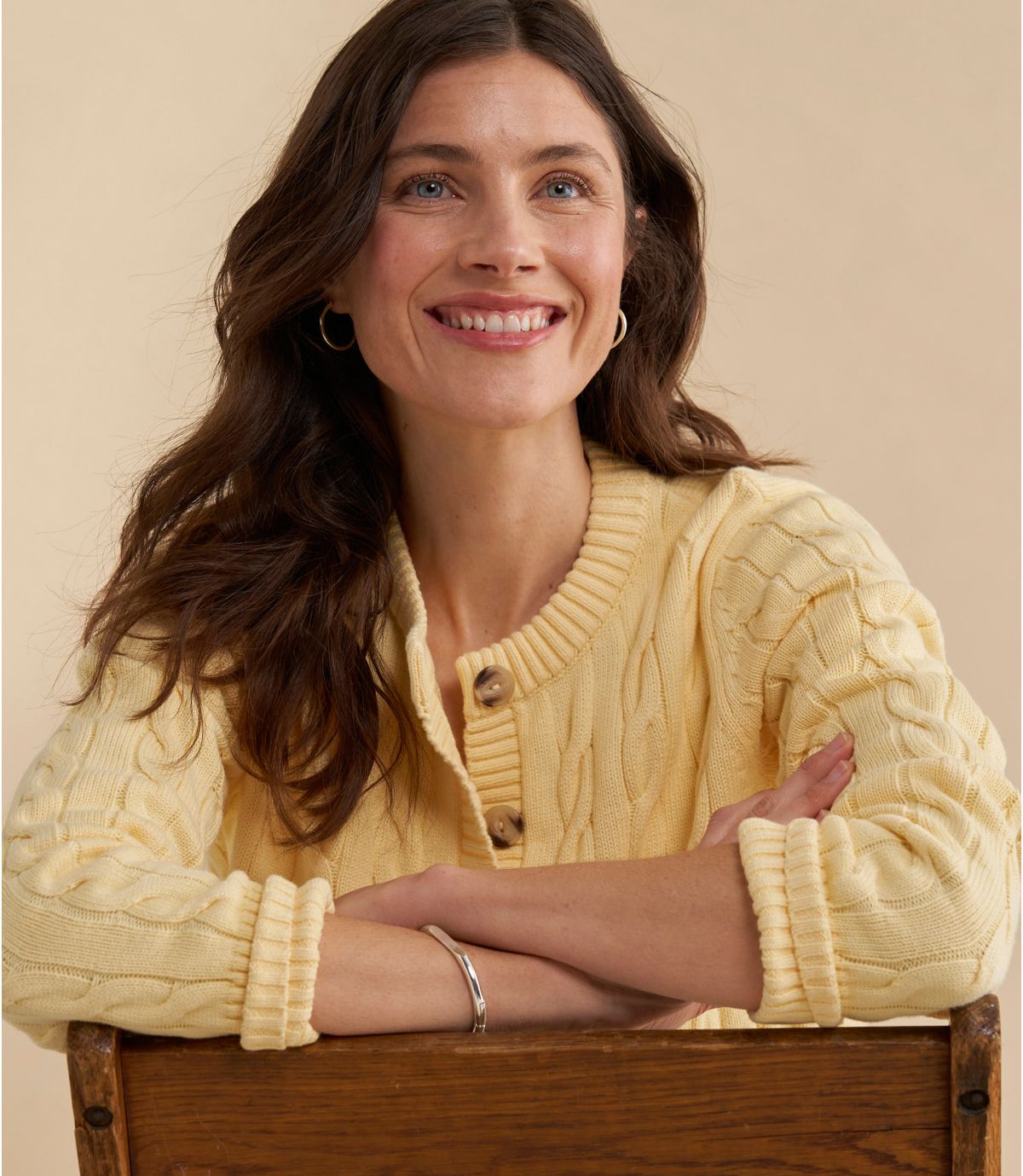 Women's The Original Double L® Sweater, Cable Cardigan - US 9576