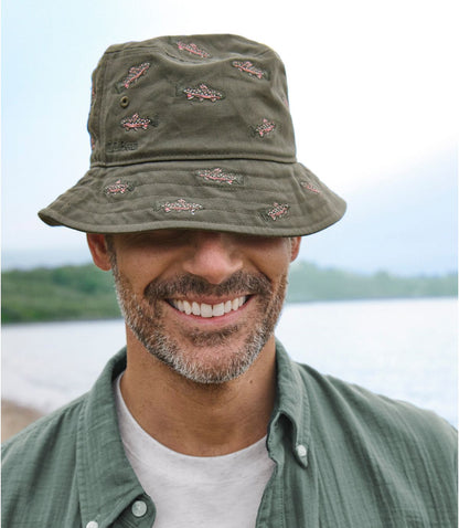 Adults' Cotton Motif Bucket Hat - US 9842