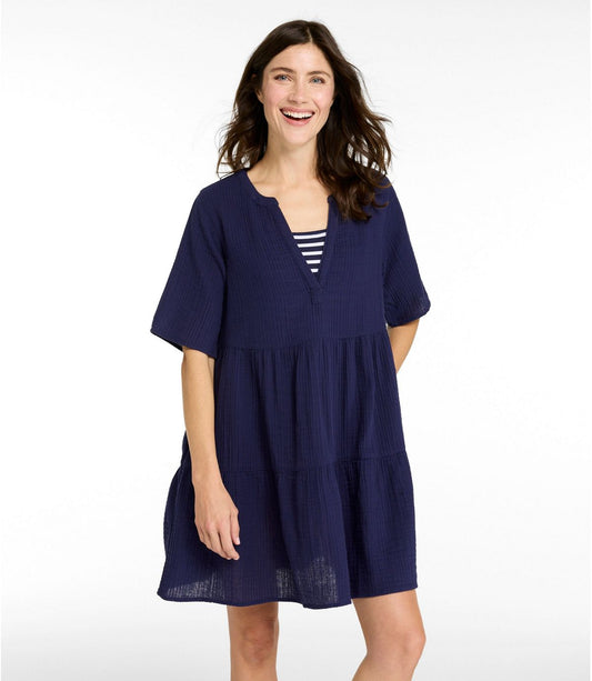 Women's Cloud Gauze Cover-Up Tiered Dress - US 0065