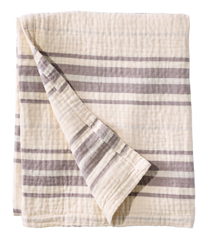 Lightweight Cotton Gauze Throw, Stripe - US 4043