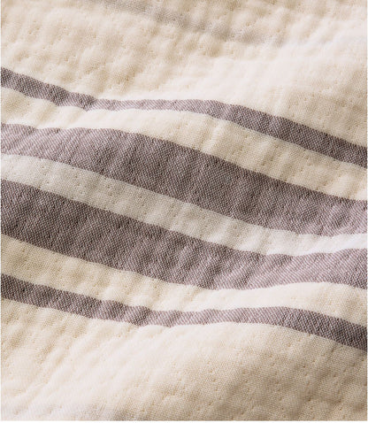Lightweight Cotton Gauze Throw, Stripe - US 4043