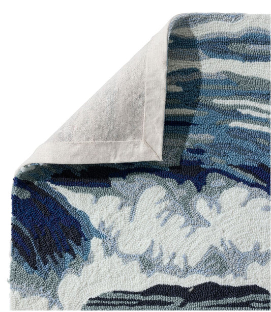 Indoor/Outdoor Vacationland Rug, Ocean Waves - US 1331