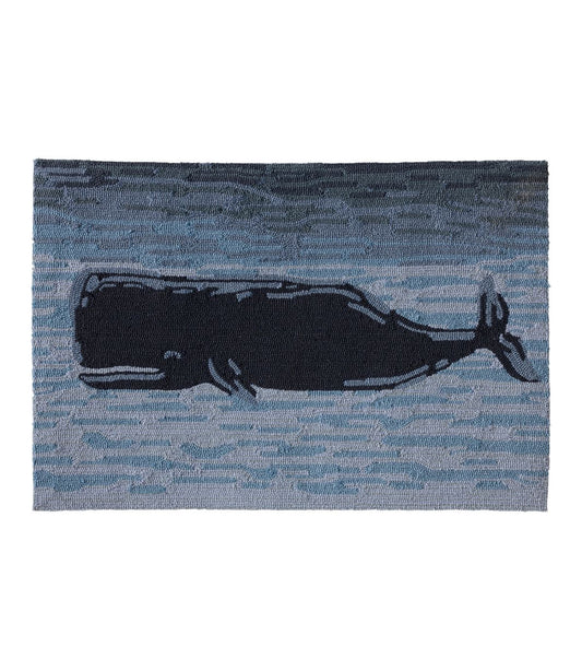 Indoor/Outdoor Vacationland Rug, Coastal Whale - US 2970