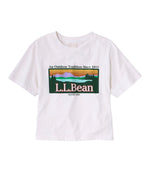 Women's Sunwashed Tee, Short-Sleeve Cropped Boxy Crewneck Logo - US 2995